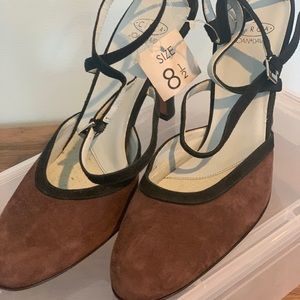 Brown suede heels by Joan & David